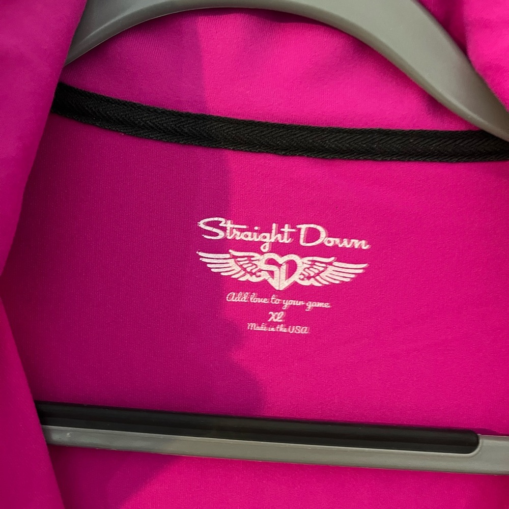 Straight Down Vibrant Fuchsia Bomber Jacket, Sz L, Fairmont Scottsdale Princess - Picture 3 of 8